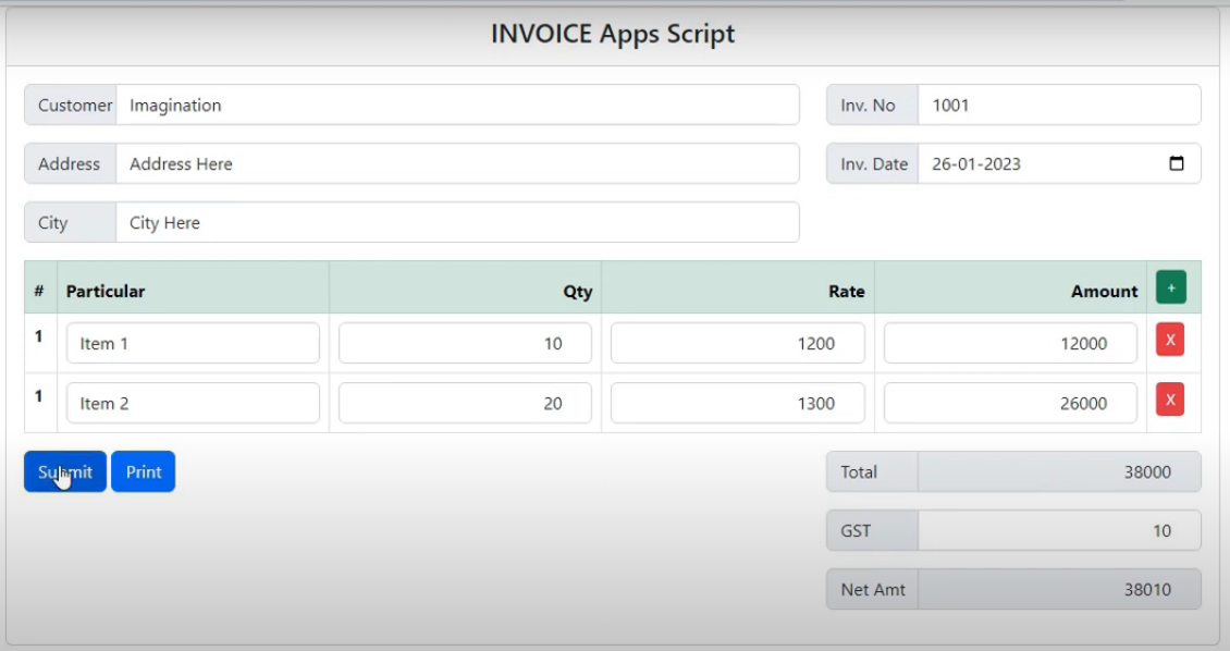 Submit A HTML Form To Google Sheet Using Apps Script