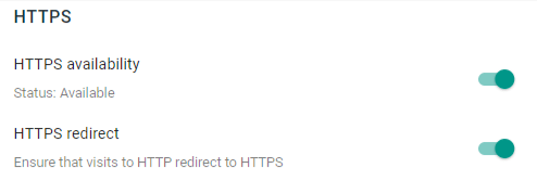 Blogger HTTPS Settings