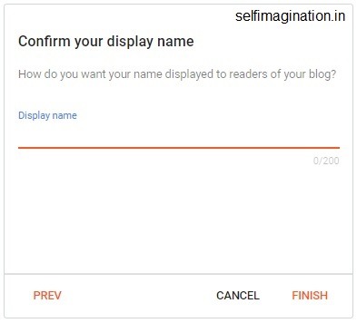 Blogger Confirm your Display Name